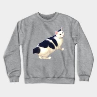 Cute Black & White Cat Crewneck Sweatshirt